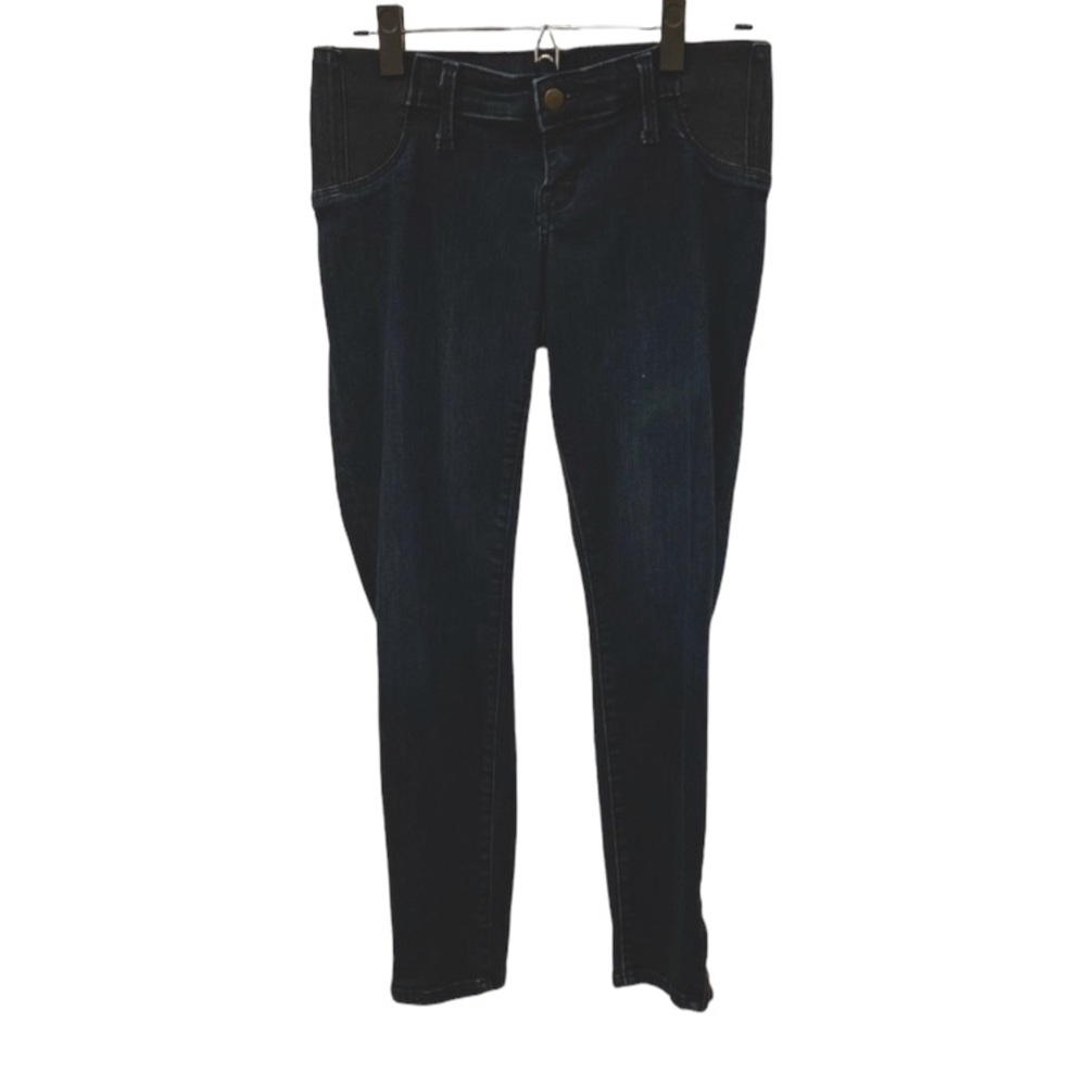 Isabel Maternity Dark Blue Wash Skinny Jeans With Stretch Sides. Size 4.